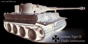 1/35 scale Tiger under construction